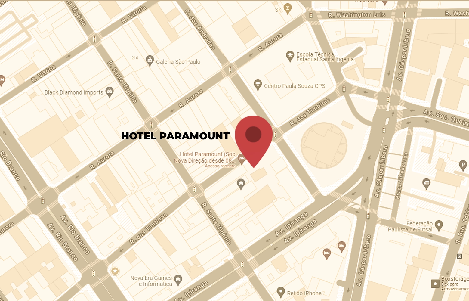 Hotel Paramount Localização
